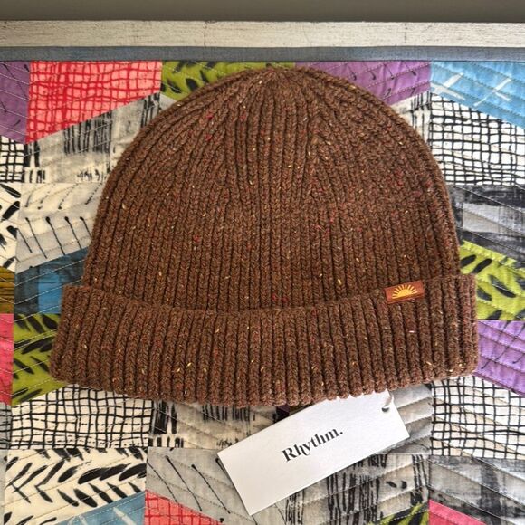 Rhythm Brown Knit Beanie - Picture 1 of 6